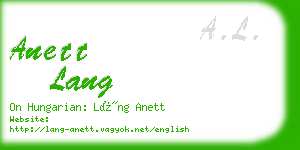 anett lang business card